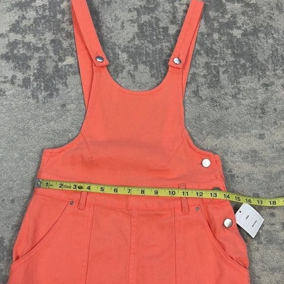 NWT Urban Outfitters Kingston Skirtall Overall Pink Rose Orange Summer Sz 4 - Picture 9 of 13